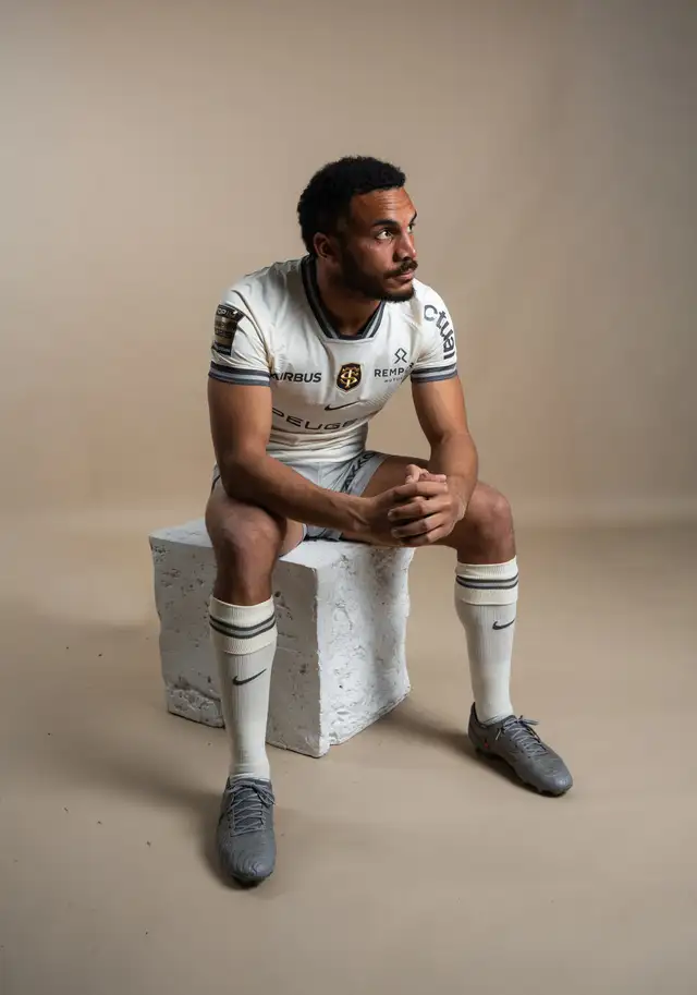 Matthis Lebel Joueur du Stade Toulousain portant le maillot Capitolium